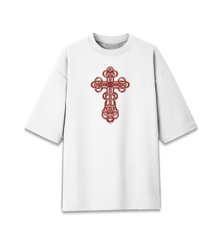 Женская футболка оверсайз Православный крестик