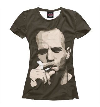 Женская футболка Jason Statham face