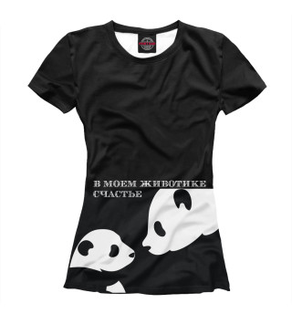 Женская футболка Панда мама и малыш