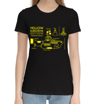 Женская хлопковая футболка Yellow Submarine