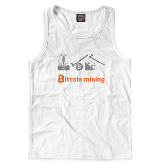 Мужская майка-борцовка Bitcoin Mining