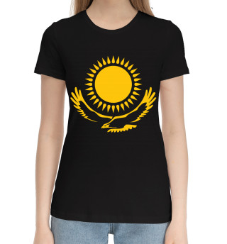 Женская хлопковая футболка Казахстан