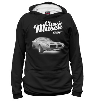 Худи для девочки Classic muscle car (черный фон)